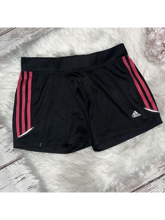 adidas Pants - Adidas Pink and Black Athletic Shorts with Moisture-Wicking Fabric Size Medium